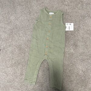 Green Sleeveless Kids One Piece